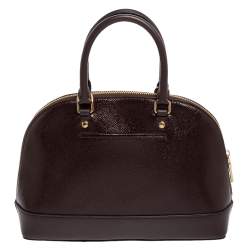 Pre Owned Coach Plum Patent and Leather Mini Sierra Satchel
