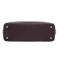 Pre Owned Coach Plum Patent and Leather Mini Sierra Satchel