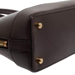 Pre Owned Coach Plum Patent and Leather Mini Sierra Satchel
