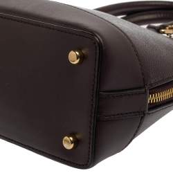 Pre Owned Coach Plum Patent and Leather Mini Sierra Satchel