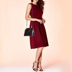 Pre Owned Coach Plum Patent and Leather Mini Sierra Satchel