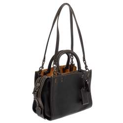 Pre Owned Coach Black Leather Rouge 25 Tote