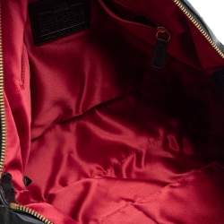 Pre Owned حقيبة ساتشل كوتش ماديسون صوفيا كبيرة جلد أسود