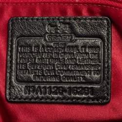 Pre Owned حقيبة ساتشل كوتش ماديسون صوفيا كبيرة جلد أسود