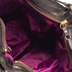 Pre Owned Coach Brown Signature Canvas and Leather Zoe Hobo