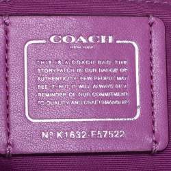 Coach Purple Pebbled Leather Town Tote 