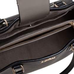 Pre Owned Coach Brown/White Signature Coated Canvas and Leather Sage Carryall Satchel