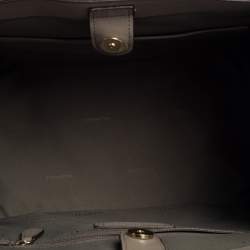 Pre Owned Coach Grey Leather Crosby Carryall Double Zip Tote