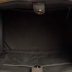 Pre Owned Coach Grey Leather Crosby Carryall Double Zip Tote