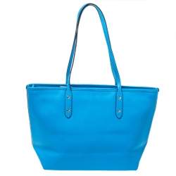 مملوكة مسبقًا Coach Blue Leather City Zip Tote