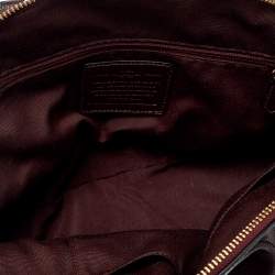 Pre Owned حقيبة ساتشل كوتش كورا جلد عنابي