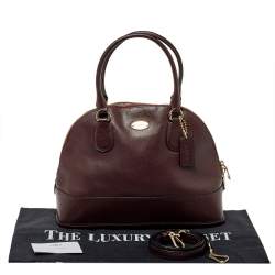 Pre Owned حقيبة ساتشل كوتش كورا جلد عنابي