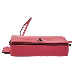 مملوكة مسبقًا Coach Pink Leather Legacy Penny Crossbody Bag