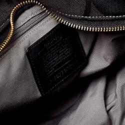 Pre Owned Coach Black Signature Canvas and Leather Carly Hobo