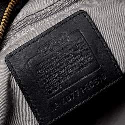 Pre Owned Coach Black Signature Canvas and Leather Carly Hobo