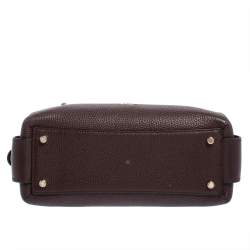 Pre Owned Coach Plum Leather Brooklyn Carryall Satchel