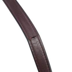 Pre Owned Coach Plum Leather Brooklyn Carryall Satchel