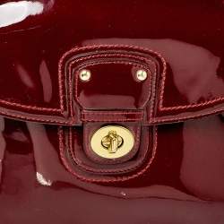 Pre Owned  Coach Dark Red Patent Leather New Willis Crossbody Bag
