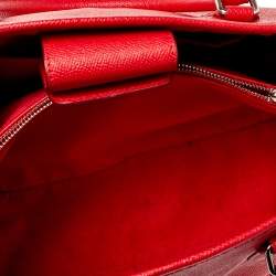 Pre Owned حقيبة كوتش مارغوت جلد مُحبب أحمر