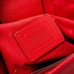 Pre Owned حقيبة كوتش مارغوت جلد مُحبب أحمر
