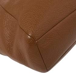 Pre Owned Coach Brown Grained Leather Kelsey Satchel