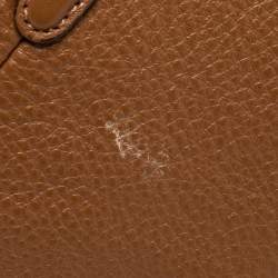 Pre Owned Coach Brown Grained Leather Kelsey Satchel