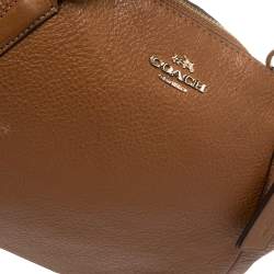 Pre Owned Coach Brown Grained Leather Kelsey Satchel