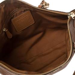 Pre Owned Coach Brown Grained Leather Kelsey Satchel