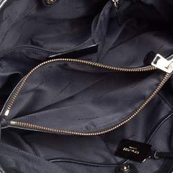 Pre Owned Coach Black Gathered Leather Kitt Carryall Tote