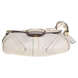 مملوكة مسبقًا Coach White Leather Soho Baguette Bag