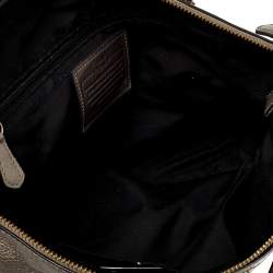 Pre Owned Coach Metallic Beige Leather Small Kelsey Satchel