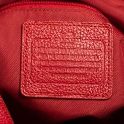Pre Owned Coach Red Pebbled Leather Edie 31 Shoulder Bag