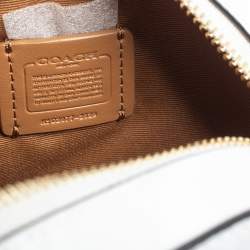 مملوكة مسبقًا Coach White Signature Coated Canvas Mini Serena Crossbody Bag