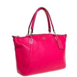 Coach Fuchsia Leather Small Kelsey Satchel