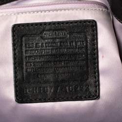 Pre Owned Coach Black Op Art Canvas and Leather Alexandre Hobo