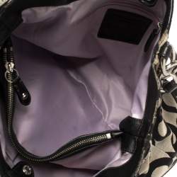 Pre Owned Coach Black Op Art Canvas and Leather Alexandre Hobo