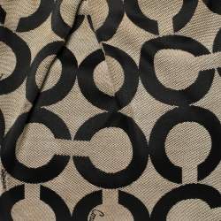 Pre Owned Coach Black Op Art Canvas and Leather Alexandre Hobo