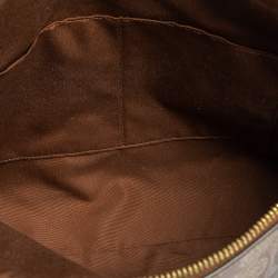 Pre Owned Coach Beige/Brown Signature Coated Canvas and Leather Top Zip Tote