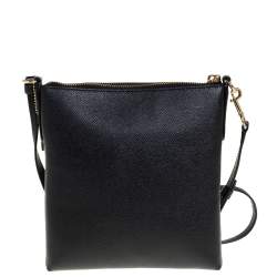 Pre Owned Coach Black Leather Messenger Bag