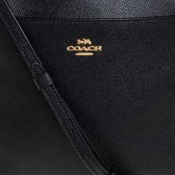 Pre Owned Coach Black Leather Messenger Bag