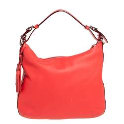 Pre Owned Coach Red Leather Legacy Courtenay Hobo