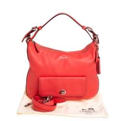 Pre Owned Coach Red Leather Legacy Courtenay Hobo