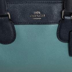 Pre Owned Coach Multicolor Leather Mini Bennett Colorblock Satchel