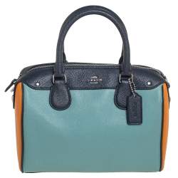Pre Owned Coach Multicolor Leather Mini Bennett Colorblock Satchel