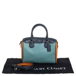 Pre Owned Coach Multicolor Leather Mini Bennett Colorblock Satchel