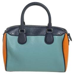 Pre Owned Coach Multicolor Leather Mini Bennett Colorblock Satchel