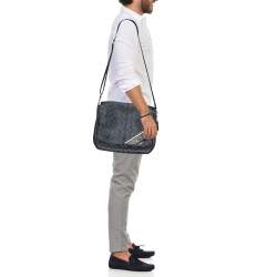 Coach Black/Grey Coated Canvas and Leather Messenger Bag
