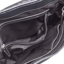 Coach Black/Grey Coated Canvas and Leather Messenger Bag