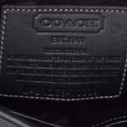 Coach Black/Grey Coated Canvas and Leather Messenger Bag