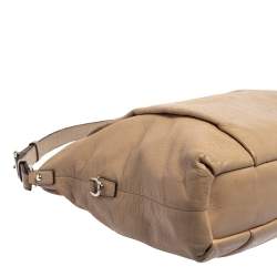 Pre Owned Coach Beige Leather Madison Isabelle Hobo